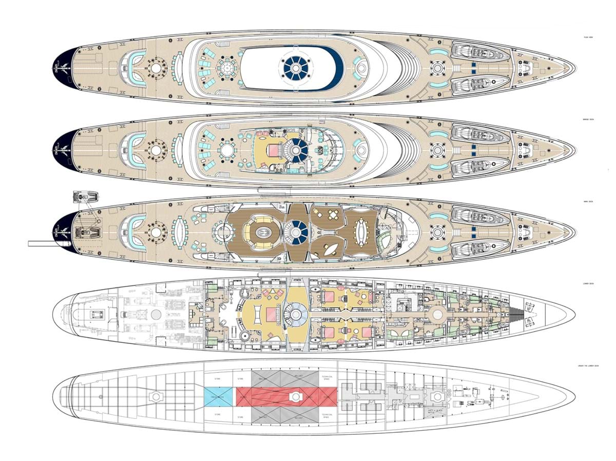 maltese falcon yacht deck plans